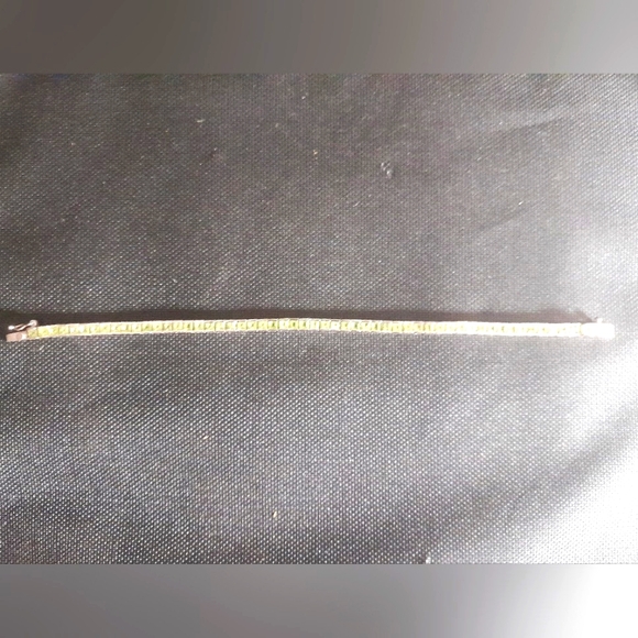 August Peridot Sterling Silver Birthstone Tennis Bracelet - Picture 2 of 3